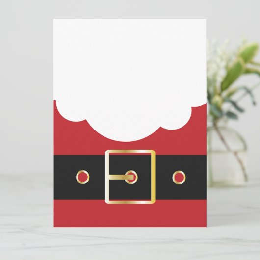 retro santa claus feestdagenkaart (Staand voorkant)