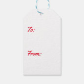 RETRO Santa Claus GIFT-LABEL Cadeaulabel (Achterkant)