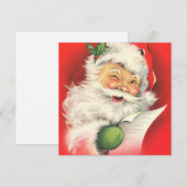 Retro  Santa Claus groter Notitiekaartje (Voorkant / Achterkant)