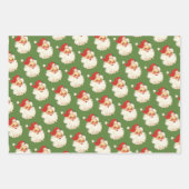Retro Santa Claus Head Inpakpapier Vel (Voorkant 3)