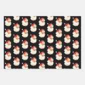 Retro Santa Claus Head Inpakpapier Vel (Voorkant 2)