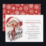 Retro Santa Claus Holiday CHRISTMAS EVE Kaart<br><div class="desc">Retro Santa Claus Kerstfeestdag uitnodiging.</div>