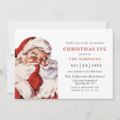 Retro Santa Claus Holiday CHRISTMAS EVE Kaart (Voorkant)