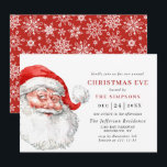 Retro Santa Claus Holiday CHRISTMAS EVE Kaart<br><div class="desc">Retro Santa Claus Kerstfeestdag uitnodiging.</div>