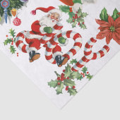 Retro Santa Claus Holiday Gift Tissuepapier (Detail)