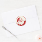 Retro Santa Claus illustratie Kerst sticker (Envelop)