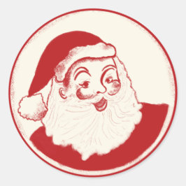 Retro Santa Claus illustratie Kerst sticker