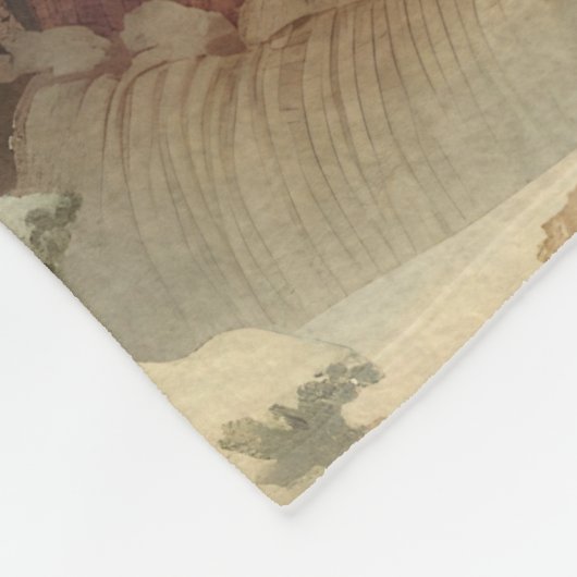 Retro Santa Claus Illustration Fleece Deken (Hoek)