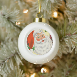 Retro Santa Claus  Keramische Bal Ornament