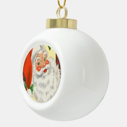 Retro Santa Claus  Keramische Bal Ornament (Rechts)
