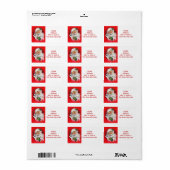  Retro Santa Claus-kerstadres Etiket (Full Sheet)