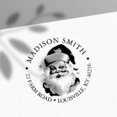 Retro Santa Claus-kerstadres Zelfinktende Stempel