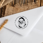 Retro Santa Claus-kerstadres Zelfinktende Stempel