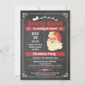 Retro Santa Claus kerstfeestbord Kaart (Voorkant)