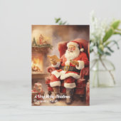 Retro Santa Claus kerstfeestdag Kaart (Staand voorkant)
