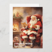 Retro Santa Claus kerstfeestdag Kaart (Voorkant / Achterkant)