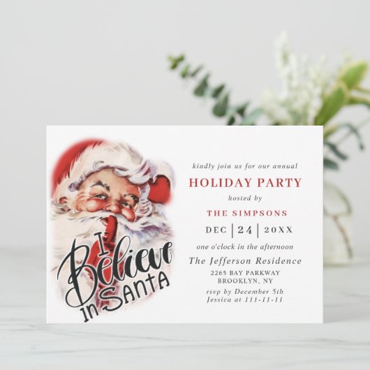 Retro Santa Claus kerstfeestdag Kaart (Staand voorkant)