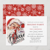 Retro Santa Claus kerstfeestdag Kaart (Voorkant / Achterkant)