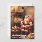  Retro Santa Claus kerstfeestdag Kaart (Voorkant)