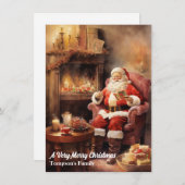 Retro Santa Claus kerstfeestdag Kaart (Voorkant / Achterkant)