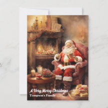  Retro Santa Claus kerstfeestdag Kaart