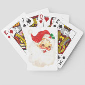 Retro Santa Claus Kerstmis 1950 Pokerkaarten (Achterkant)