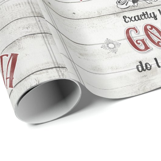 Retro Santa Claus Kerstmis Rustisch  hout Cadeaupapier (Rol Hoek)