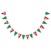 Retro Santa Claus Kerstmis Vlaggetjes (Alle)