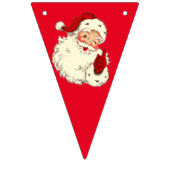 Retro Santa Claus Kerstmis Vlaggetjes (Eerste vlag)