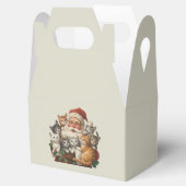 Retro Santa Claus & Kittens Christmas Winter 90s  Bedankdoosjes (Geopend)