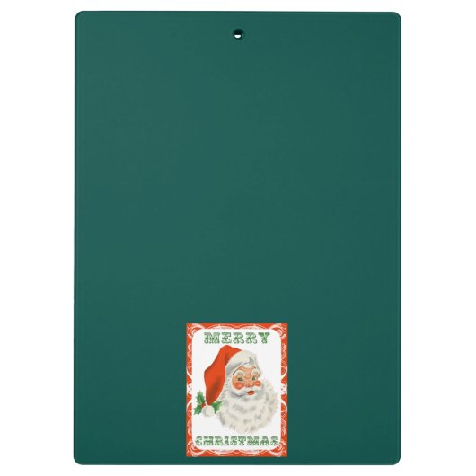  Retro Santa Claus Klembord (Achterkant)