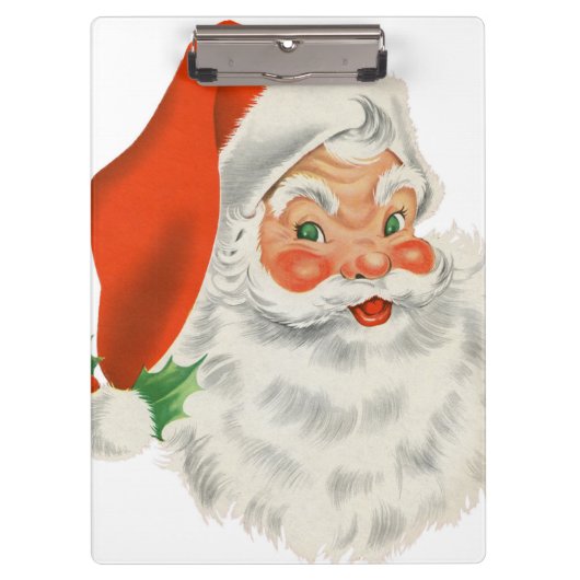 Retro Santa Claus Klembord (Voorkant)