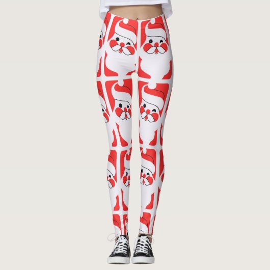 Retro Santa Claus Leggings (Voorkant)