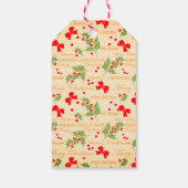 Retro Santa Claus, lieve Kerstmis Cadeaulabel (Achterkant)