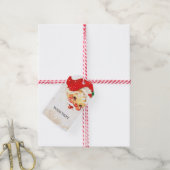 Retro Santa Claus, lieve Kerstmis Cadeaulabel (Met Touw)