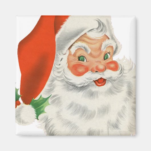 Retro Santa Claus Magneet (Voorkant)