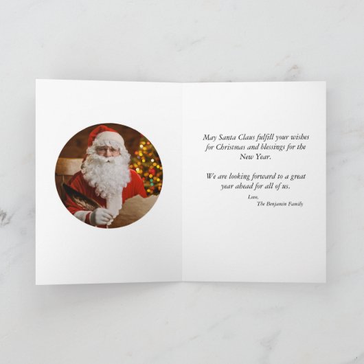 Retro Santa Claus Merry kerstfeestdag Kaart (Binnen)