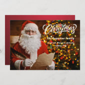 Retro Santa Claus Merry kerstvakantie Aangepast Feestdagenkaart (Voorkant / Achterkant)