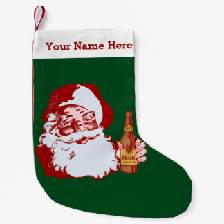 Retro Santa Claus met de naam Beer Kerstmis Kleine Kerstsok