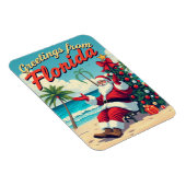  Retro Santa Claus op het strand - Nederland Magneet (Rechterzijde)