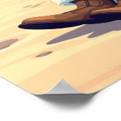  Retro Santa Claus op het strand - Nederland Poster (Hoek)