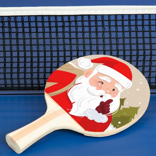 Retro Santa Claus Ping Pong Paddle Tafeltennisbatje
