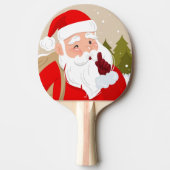 Retro Santa Claus Ping Pong Paddle Tafeltennisbatje (Voorkant)