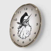 Retro Santa Claus Round Wall klok (Hoek)