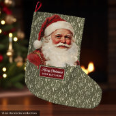 Retro  Santa Claus Stocking Classic Xmas Grote Kerstsok