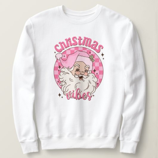 Retro Santa Claus Sweatshirt Kerstvibes (Design voorkant)