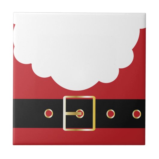 retro santa claus tegeltje (Voorkant)
