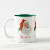 Retro Santa Claus Tweekleurige Koffiemok (Links)