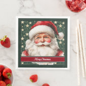 Retro Santa Claus Vakantie Waterverf Servetten (Insitu)