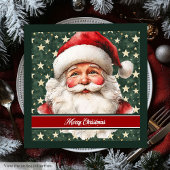 Retro Santa Claus Vakantie Waterverf Servetten